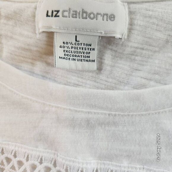 T25 Liz Claiborne tank top western style with fringe - Picture 7 of 8